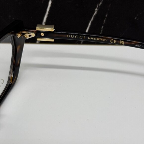 NEW GUCCI EYEGLASSES GG1683O 003 WOMEN HAVANA EYEWEAR GUCCI - Picture 9 of 10
